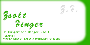 zsolt hinger business card